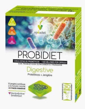 Caja de Probidiet Digestive de Novadiet – Complemento probiótico digestivo en Okira