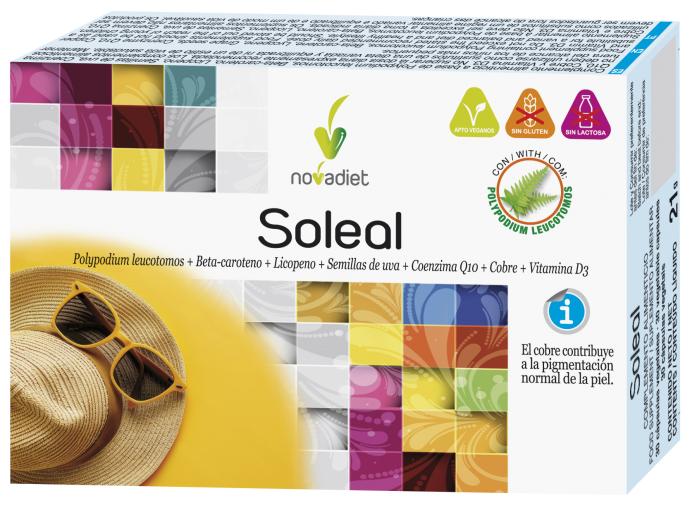 Cápsulas SOLEAL para protección solar y bronceado saludable – Okira