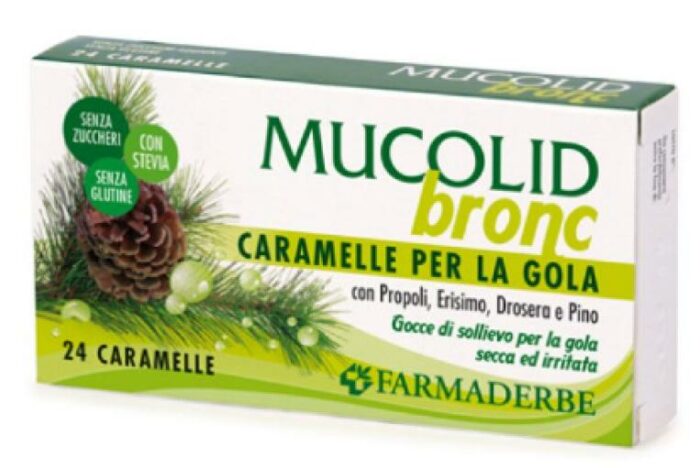 caramelos y gominolas MUCOLID BRONC PINO 24 CARAMELOS