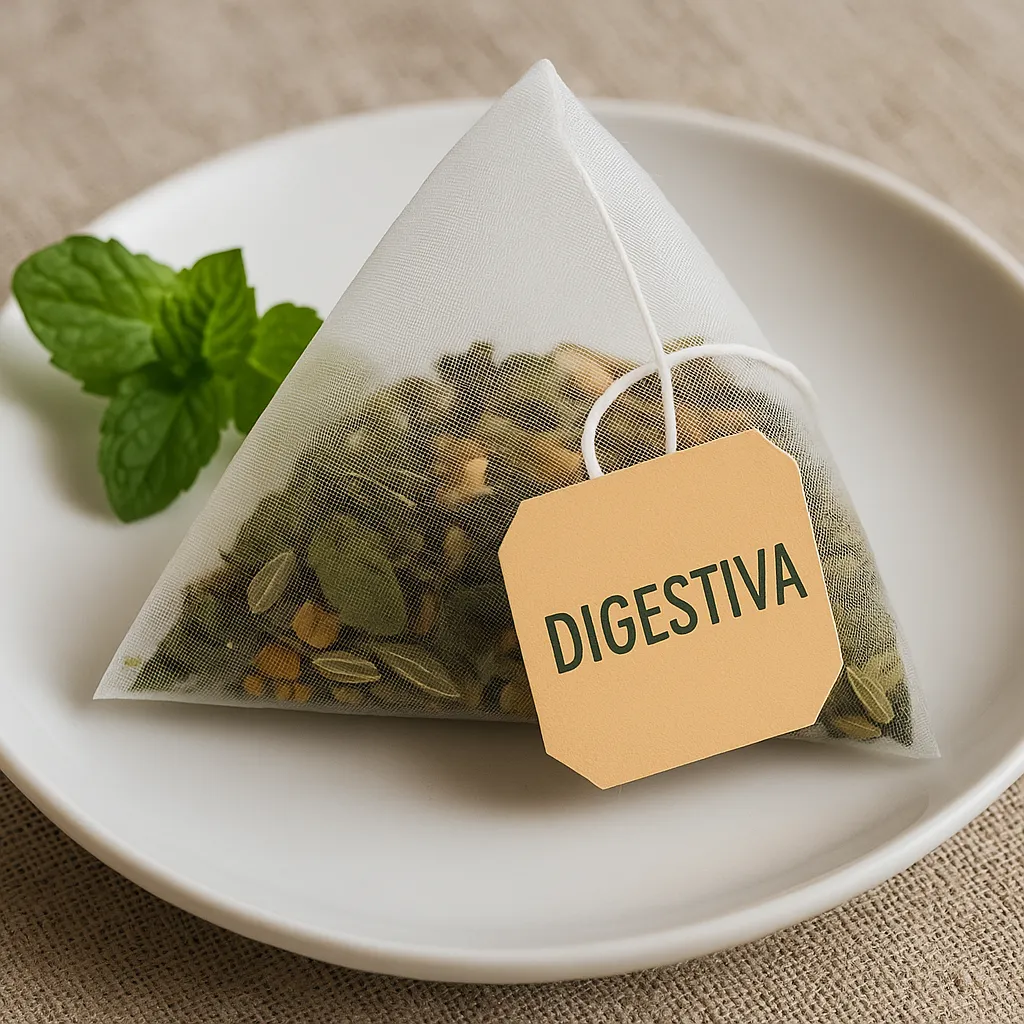 Bolsita de infusión digestiva de plantas medicinales naturales Okira