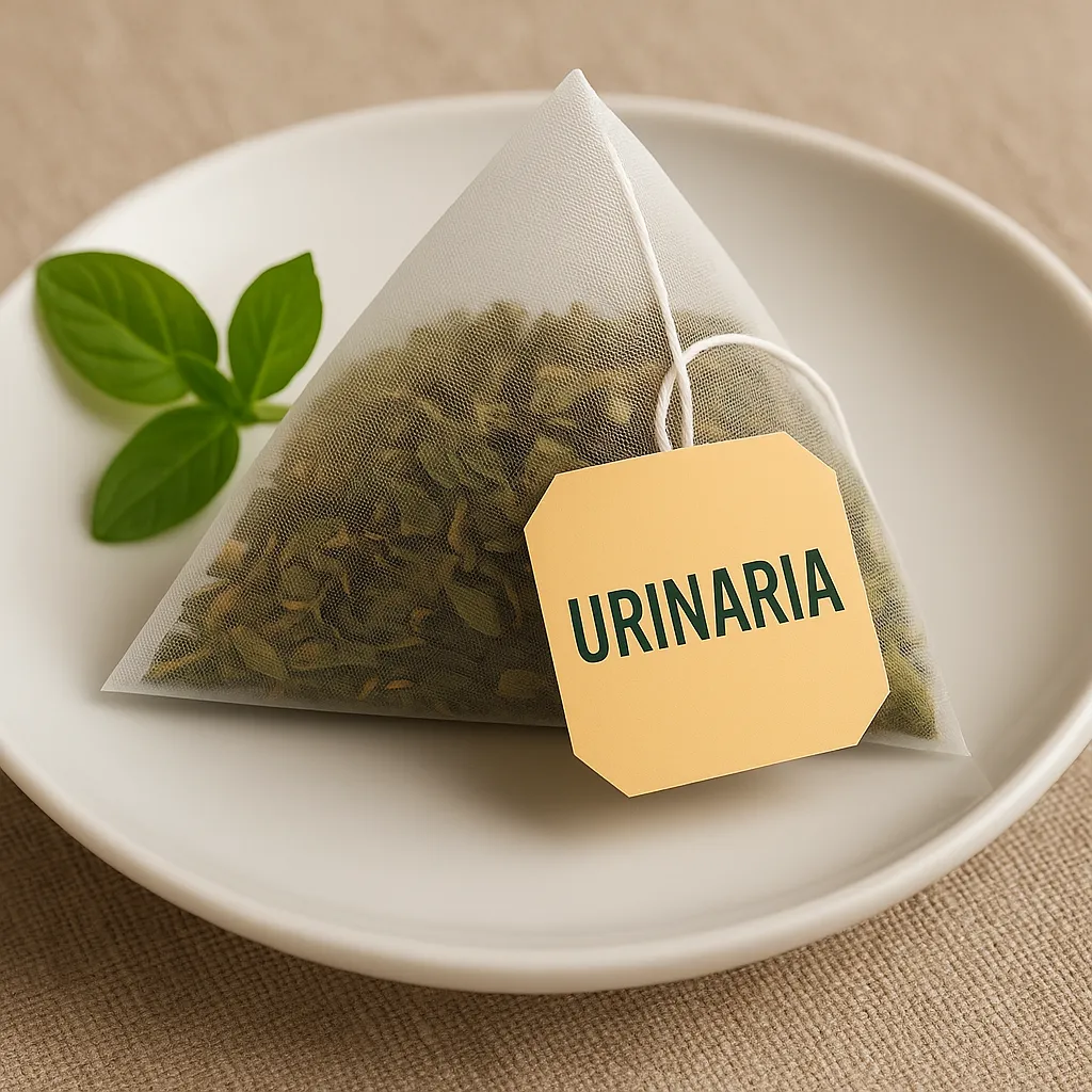 Infusión natural en filtro para el sistema urinario con plantas medicinales