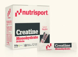 Creatina Monohidrato Creapure Nutrisport 20 sticks sabor neutro para mejorar fuerza y rendimiento deportivo