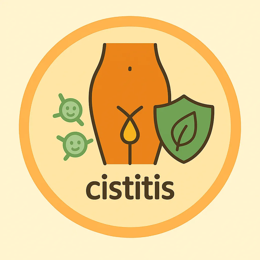 icono de zona íntima femenina con gota de orina y escudo – suplemento para cistitis