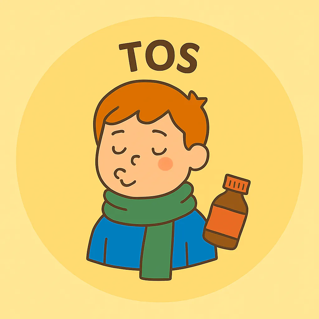 Niño con bufanda y jarabe, símbolo de alivio natural para la tos infantil