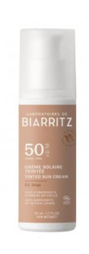 línea facial CREMA FACIAL COLOR 02 BEIGE SPF50 BIO 50ML