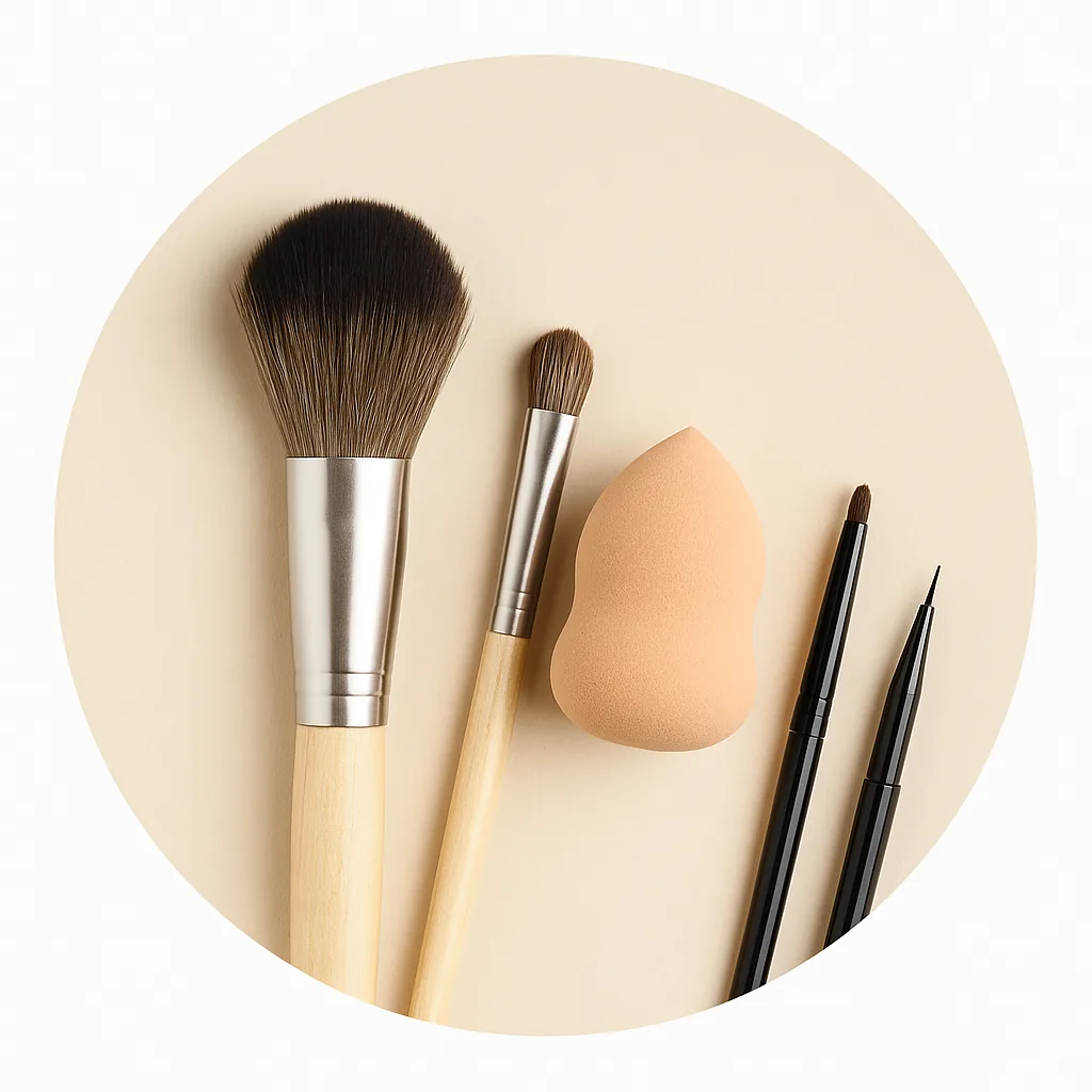 Accesorios y aplicadores de maquillaje natural: brochas, pinceles y esponjas – Okira