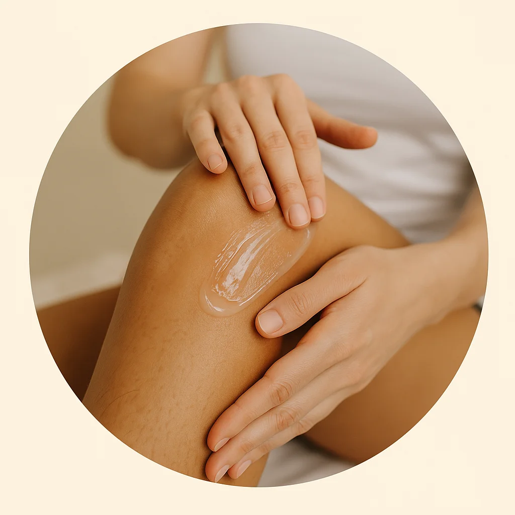 Cremas y geles para articulaciones crema y gel natural aplicado en rodilla para articulaciones