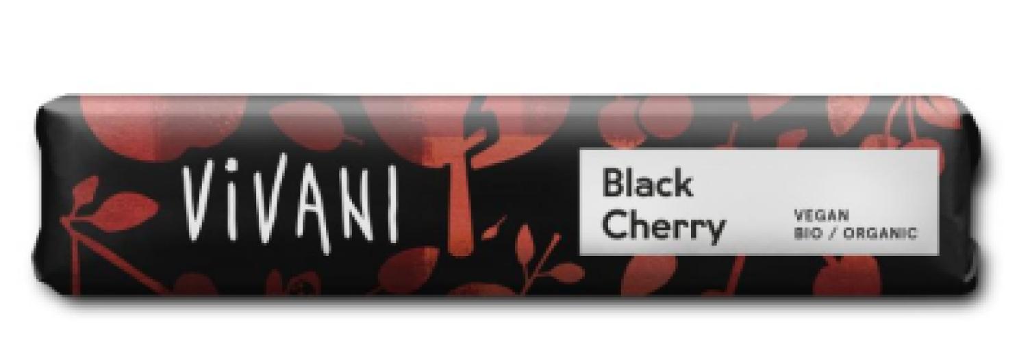 repostería y chocolates BARRITA CHOCOLATE NEGRO Y CEREZAS ECO 35 GRS