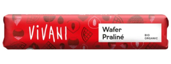 repostería y chocolates BARRITA DE CHOCOLATE CON LECHE CON PRALINE Y BARQUILLO BIO 40G
