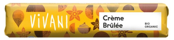 repostería y chocolates BARRITA DE CHOCOLATE CON LECHE Y CREME BRULEE BIO 40G