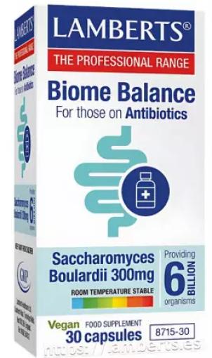 sistema inmunológico BIOME BALANCE ANTIBIOTICS 30 CAPSULAS VEGAN