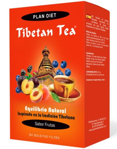 plantas en filtro TIBETEAN TEA FRUTAS 84 BOLSAS