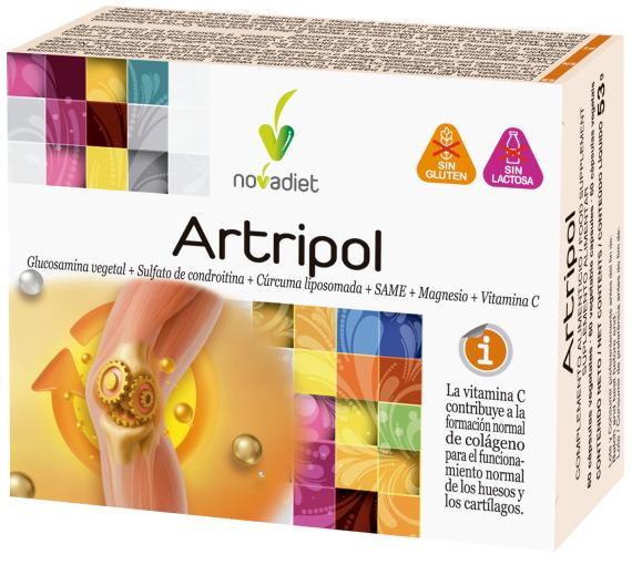artripol novadiet cápsulas 60 para articulaciones – glucosamina y condroitina