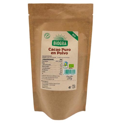 repostería y chocolates CACAO PURO DESGRASADO EN POLVO BIO 250G