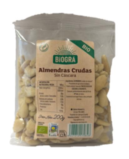 aperitivos y frutos secos ALMENDRAS CRUDAS Y PELADAS BIO 200G