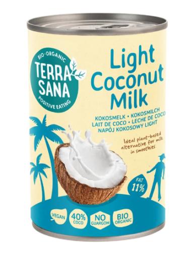 sales, condimentos y salsas LECHE DE COCO BAJA EN GRASA BIO S/G VEGAN 400ML