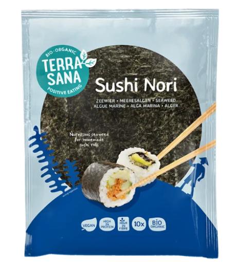 arroz y pasta SUSHI NORI ORGANICO 10 HOJAS 25G