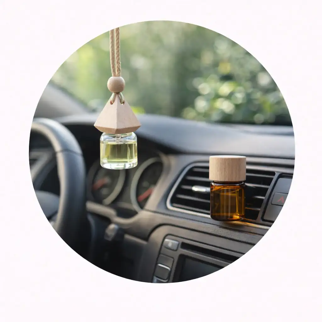 ambientador de coche natural con difusor colgante y rejilla