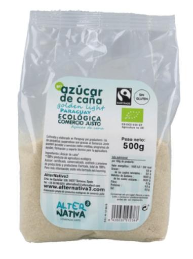 sales, condimentos y salsas AZÚCAR DE CAÑA GOLDEN LIGHT PARAGUAY BIO FT 500G